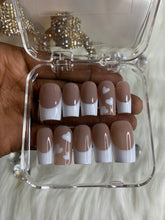 Load image into Gallery viewer, White French tips with hearts