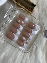 Load image into Gallery viewer, White French tips with hearts