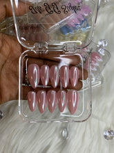 Load image into Gallery viewer, Rose Pink Chrome-Press ons