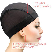 Load image into Gallery viewer, Dome Caps Stretchable Wigs Cap Spandex Dome Style Wig Caps For Men Women (8 Pack, Black Mesh Wig Caps)